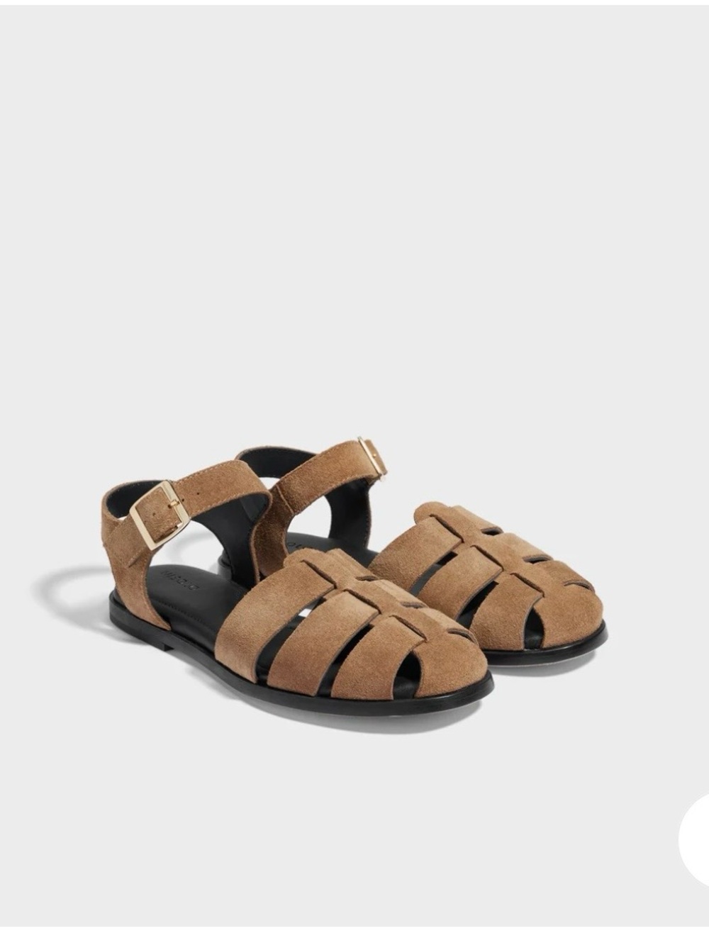 Nisolo Mira Fisherman Sandal in Taupe Suede. Size 11. New in box.